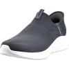Skechers Men’s Ultra Flex 3.0 Smooth Step Hands Free Slip-In Shoes(Dark Grey)
