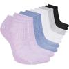 Skechers Women’s 10 Pack Cushioned Low Cut Socks(Purple/Blue Heather Multi)
