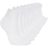 Skechers Women’s 10-Pack Half Terry Classic Quarter Crew Socks, Comfort-Fit & Cushioned Footbed(White)