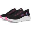 Skechers Women’s Arch Fit 2.0 Easy Chic Hands Free Slip-ins Sneaker(Black Hot Pink)