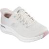 Skechers Women’s Arch Fit 2.0 Easy Chic Hands Free Slip-ins Sneaker(Natural Mesh Pink Trim)