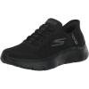 Skechers Women’s Go Walk Flex Hands Free Slip-Ins-Grand Entry Sneaker(Black)