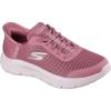 Skechers Women’s Go Walk Flex Hands Free Slip-Ins-Grand Entry Sneaker(Rose Textile Trim)
