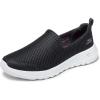 Skechers Women’s Go Walk Joy-Terrific Slip-On Sneakers(Black/White)