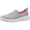 Skechers Women’s Go Walk Joy-Terrific Slip-On Sneakers(Grey/Pink)