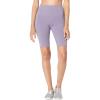 Skechers Women’s Go Walk Slip Ins High Waisted 10″ Active Bike Short(Purple Gray)