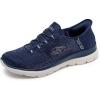 Skechers Women’s Hands Free Slip-ins Summits-Classy Night Sneaker(Navy/Silver)