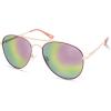 Skechers Women’s SEA6166 Polarized Pilot Sunglasses, Shiny Rose Gold, 56mm