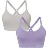 Skechers Women’s Seamless Cami Sports Bra 2 Pack, Comfortable Flexible Movement, Fitness and Yoga Paquete Sujetador(Ashes of Roses / Daybreak)