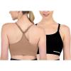 Skechers Women’s Seamless Cami Sports Bra 2 Pack, Comfortable Flexible Movement, Fitness and Yoga Paquete Sujetador(Black / Tanzine)
