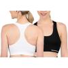 Skechers Women’s Seamless Racerback Sports Bra 2 Pack, Sostén Deportivo, Comfortable Flexible Movement , Fitness and Yoga(Bright White / Jet Black)