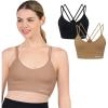 Skechers Women’s Seamless Strappy Sports Bra 2 Pack, Sostén Deportivo, Comfortable Flexible Movement, Fitness and Yoga(Tanzine / Black)