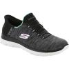 Skechers Women’s Summits Dazzling Haze Hands Free Slip In Seakers(Black/Turquoise)