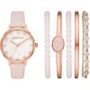 Skechers Women’s Watch and Stackable Bracelet Gift Set(Blush/Pearl Bracelet Set)
