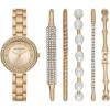 Skechers Women’s Watch and Stackable Bracelet Gift Set(Gold Bracelet Set)