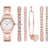 Skechers Women’s Watch and Stackable Bracelet Gift Set(Rose Gold/Bead)