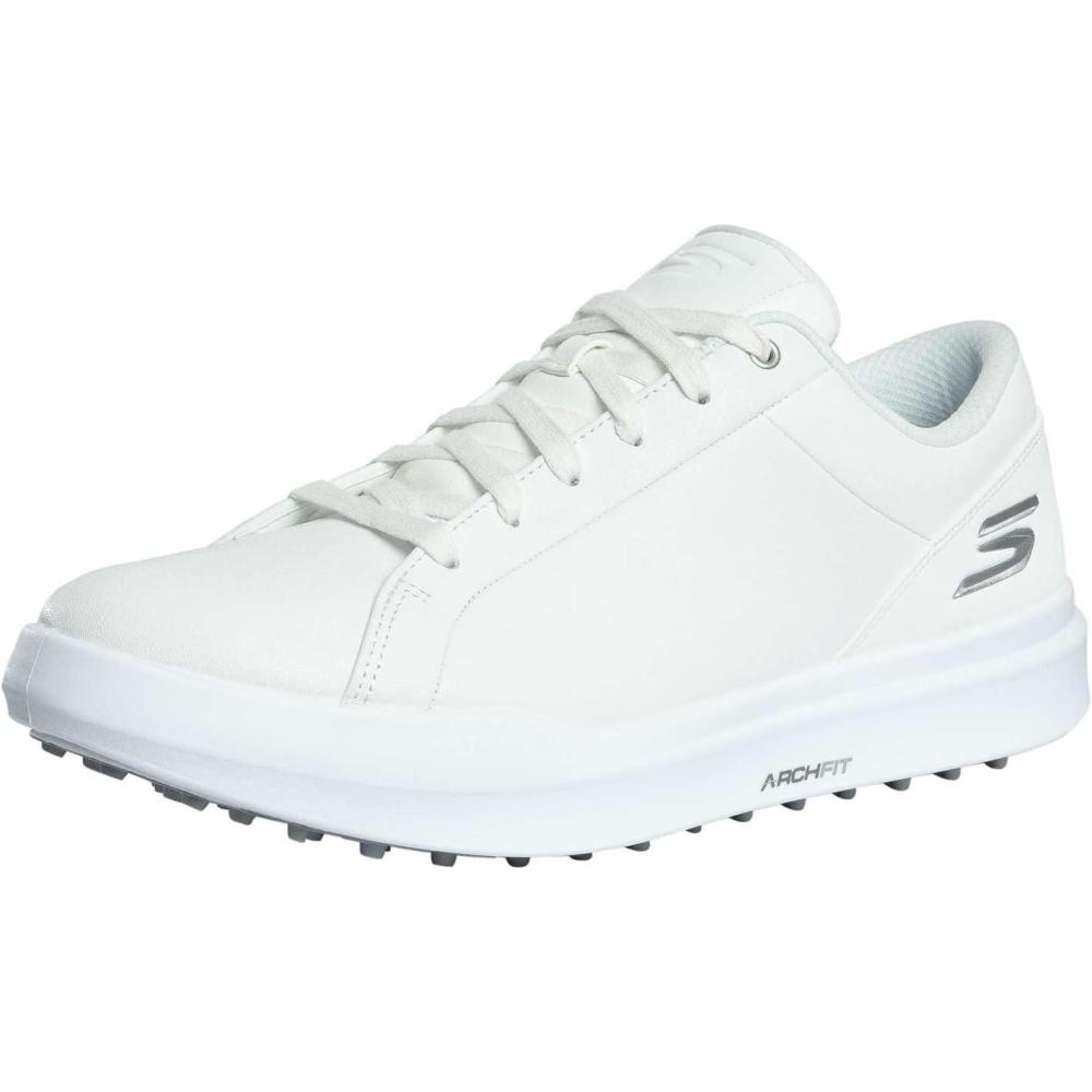 imageMens Drive 6 Arch Leather Relaxed Fit Spikeless Golf Shoe SneakerWhite