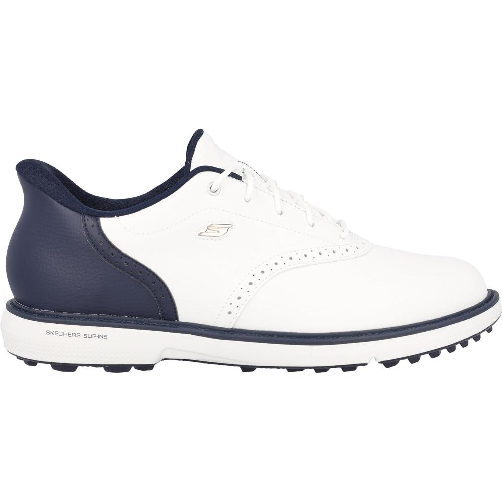 imageMens Prestige Slipin Arch Fit Golf Shoe SneakerWhiteNavy Spikeless