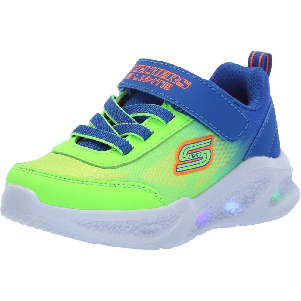 imageSKECHERS Boys MeteorLightskrendo SneakerBlueLime