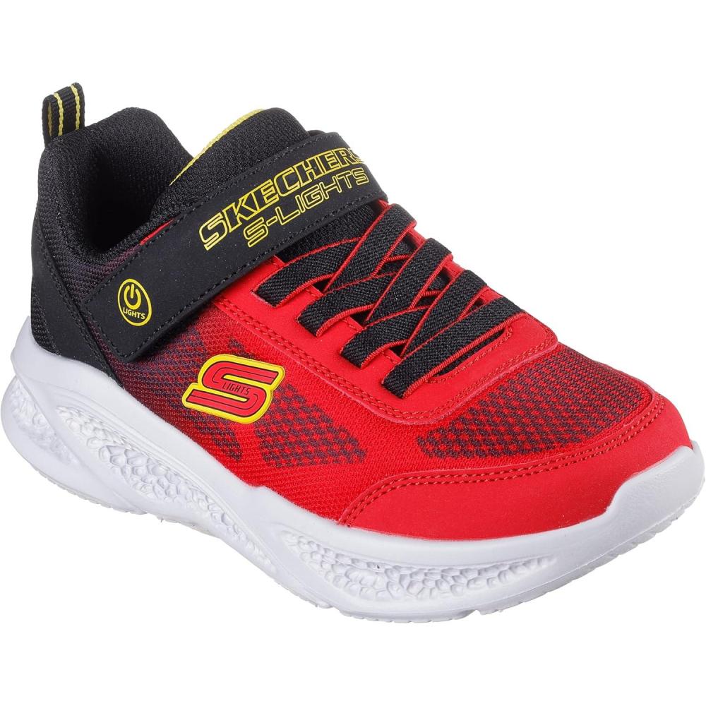 imageSKECHERS Boys MeteorLightskrendo SneakerRedBlack