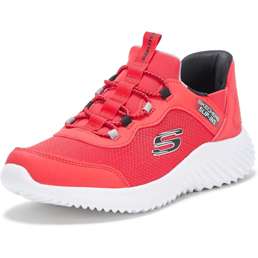 imageSkechers Boys BounderBriskBurst SneakerRedBlack