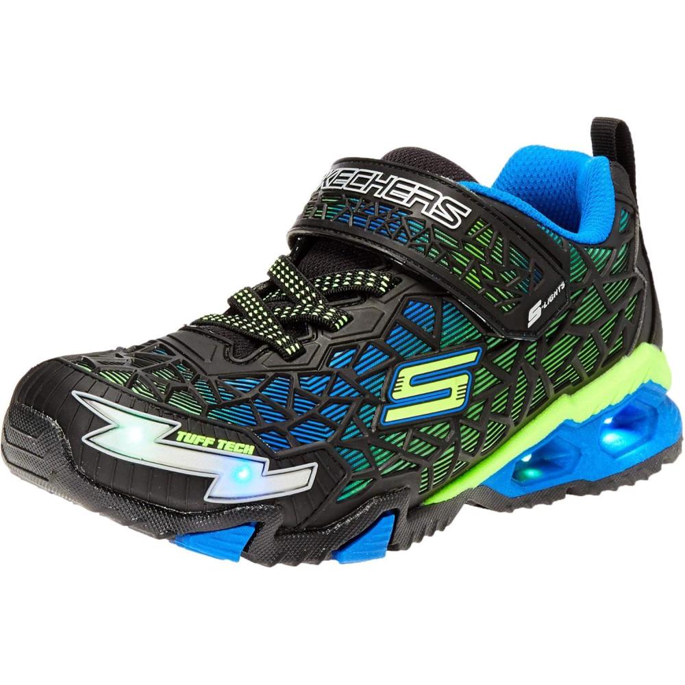 imageSkechers Boys Hydro LightsTuff Force SneakerBlackBlueLime
