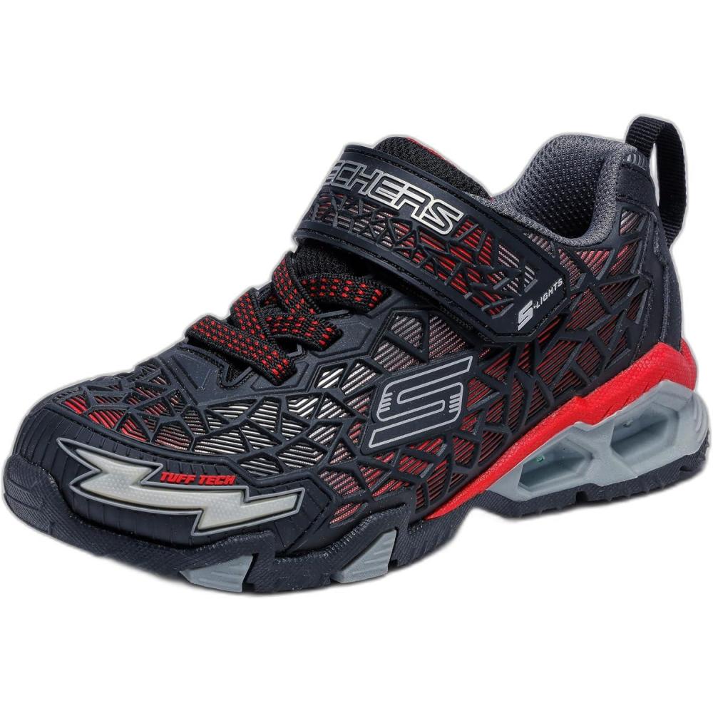 imageSkechers Boys Hydro LightsTuff Force SneakerBlackRed
