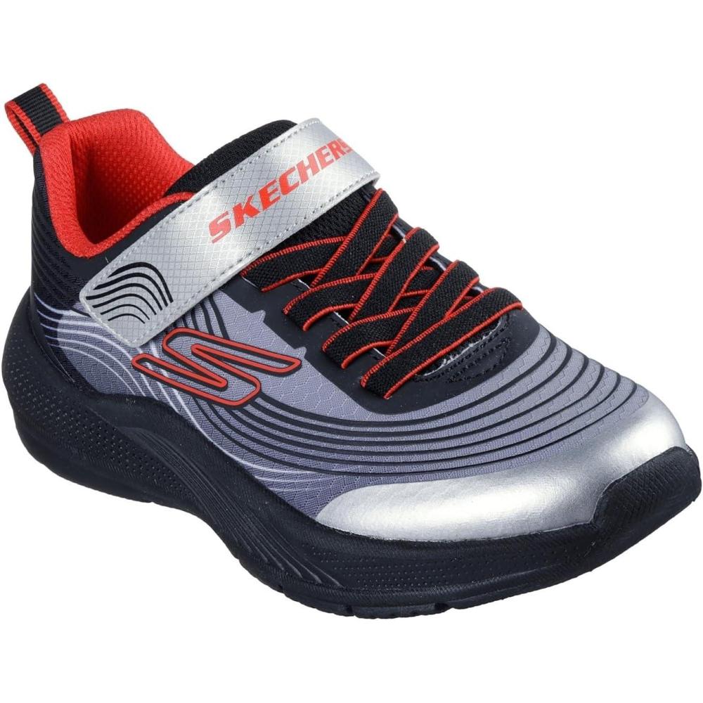 imageSkechers Boys Microspec Advance SneakerBlackSilver