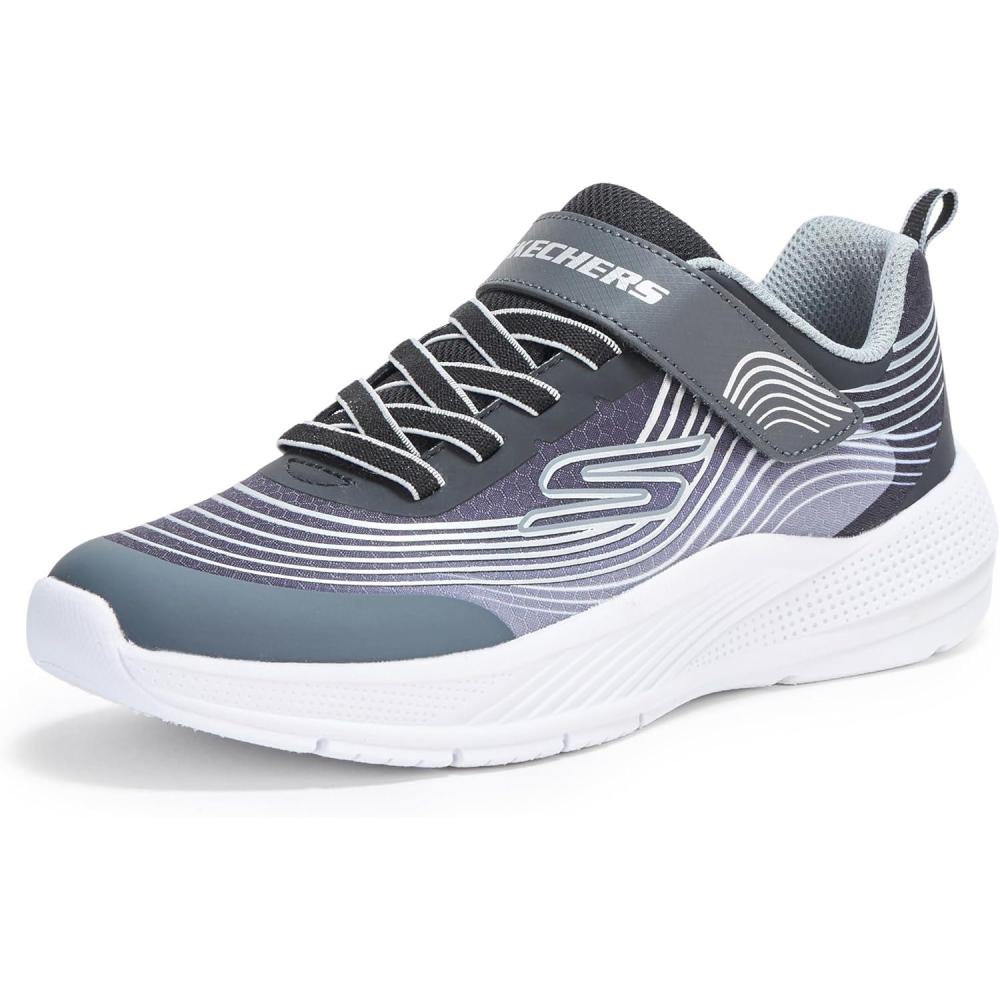 imageSkechers Boys Microspec Advance SneakerBlackWhite
