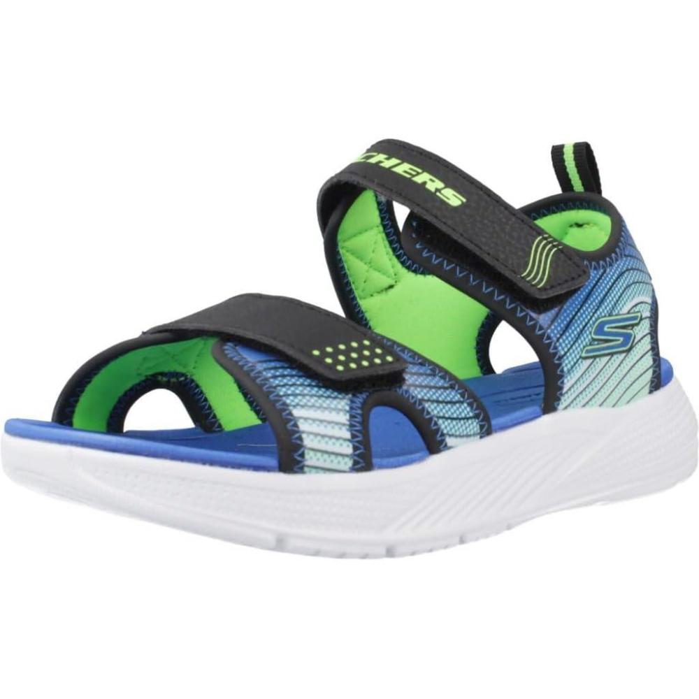 imageSkechers Boys MicrospecSplash SandalBlackLime