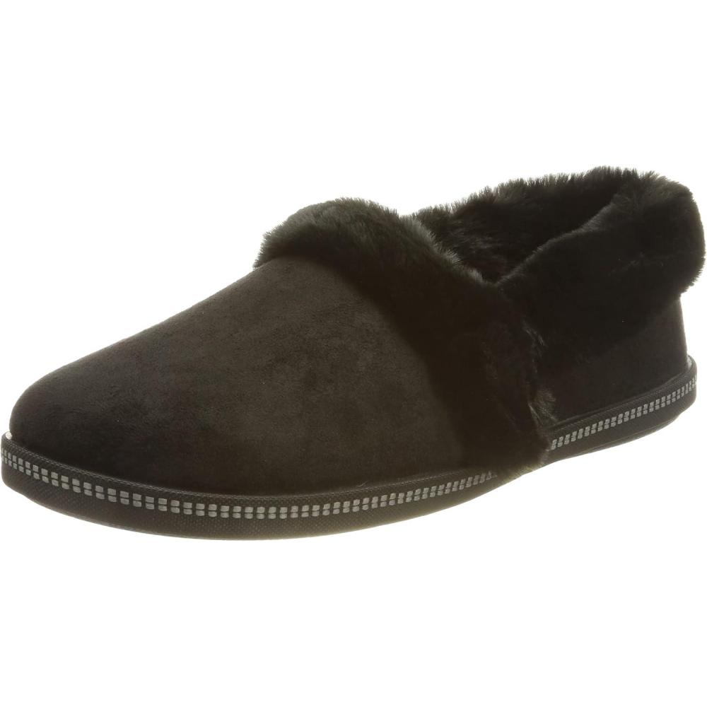 imageSkechers Cozy CampfireBlack Microfiber Faux Fur Line