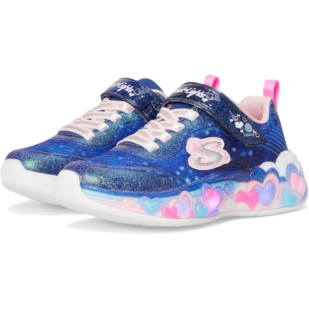 imageSkechers Girls Eternal Heart Lights SneakerNavyMulti