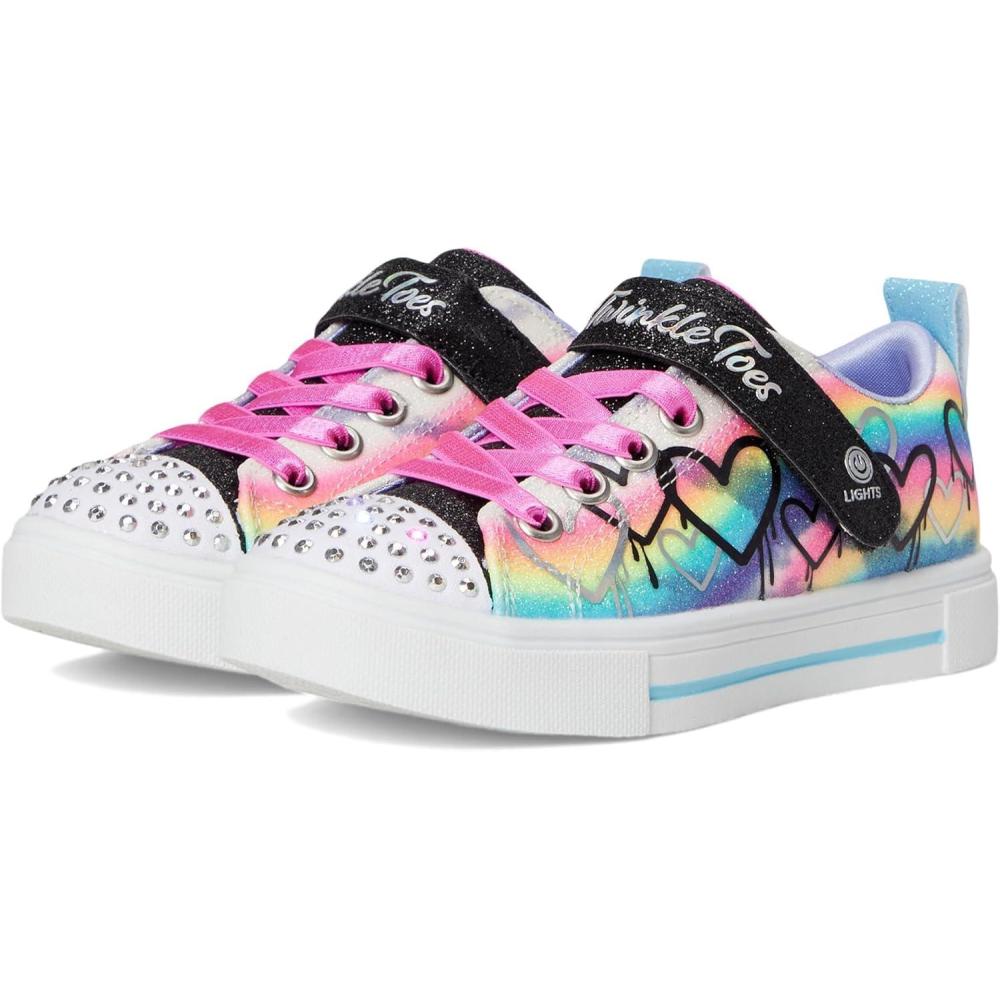 imageSkechers Girls Twinkle SparksOmbre Love SneakerBlackMulti