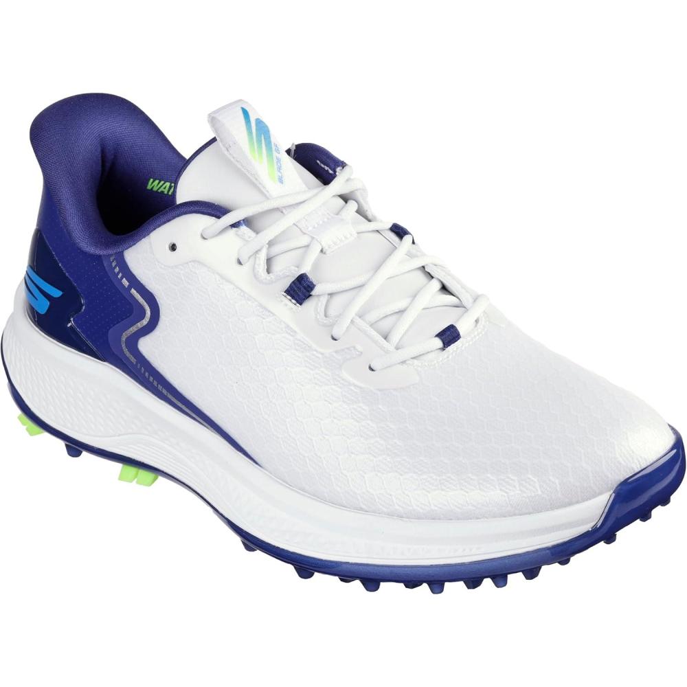 imageSkechers Golf Mens Blade Grip Flex Spikeless Waterproof Golf Shoe SneakerWhiteNavyBlue