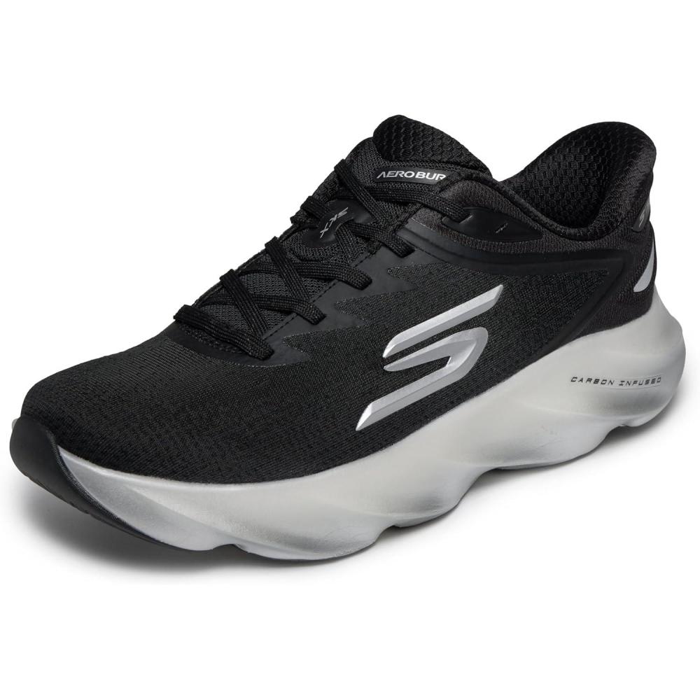 imageSkechers Mens Aero Burst Hands Free Slipins SneakerBlackWhite