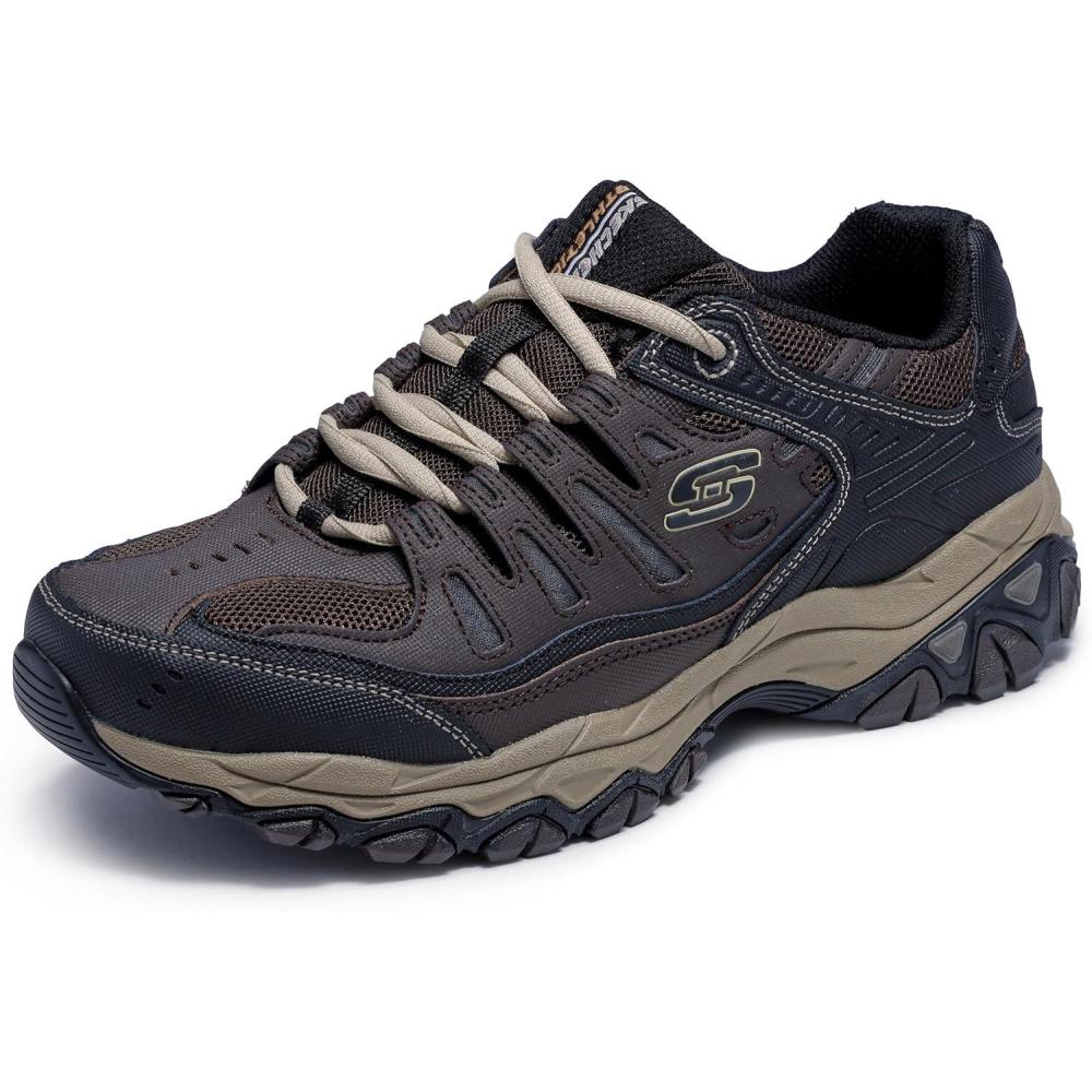 imageSkechers Mens Afterburn M Fit Fashion SneakersBrownTaupe