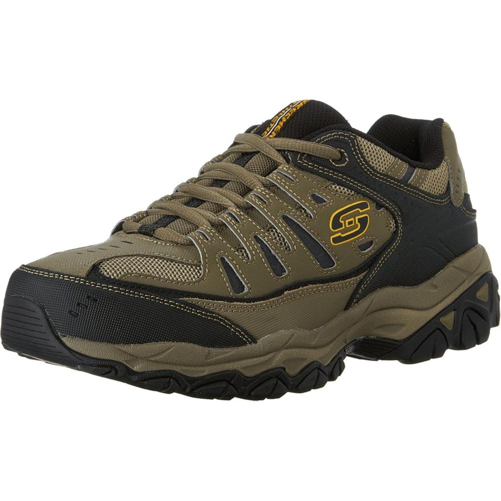 imageSkechers Mens Afterburn M Fit Fashion SneakersPebbleBlackPebble