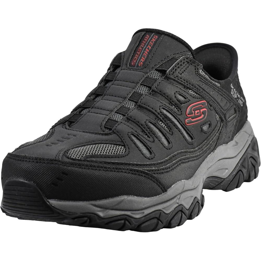 imageSkechers Mens Afterburn M Fit Ridgeburn Hands Free Slipin LoafersBlackCharcoal