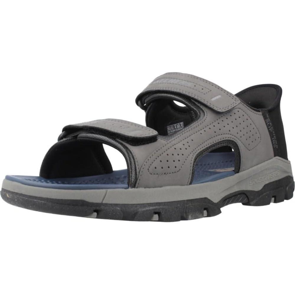 imageSkechers Mens AnkleStrap Sport SandalCharcoal Synthetic