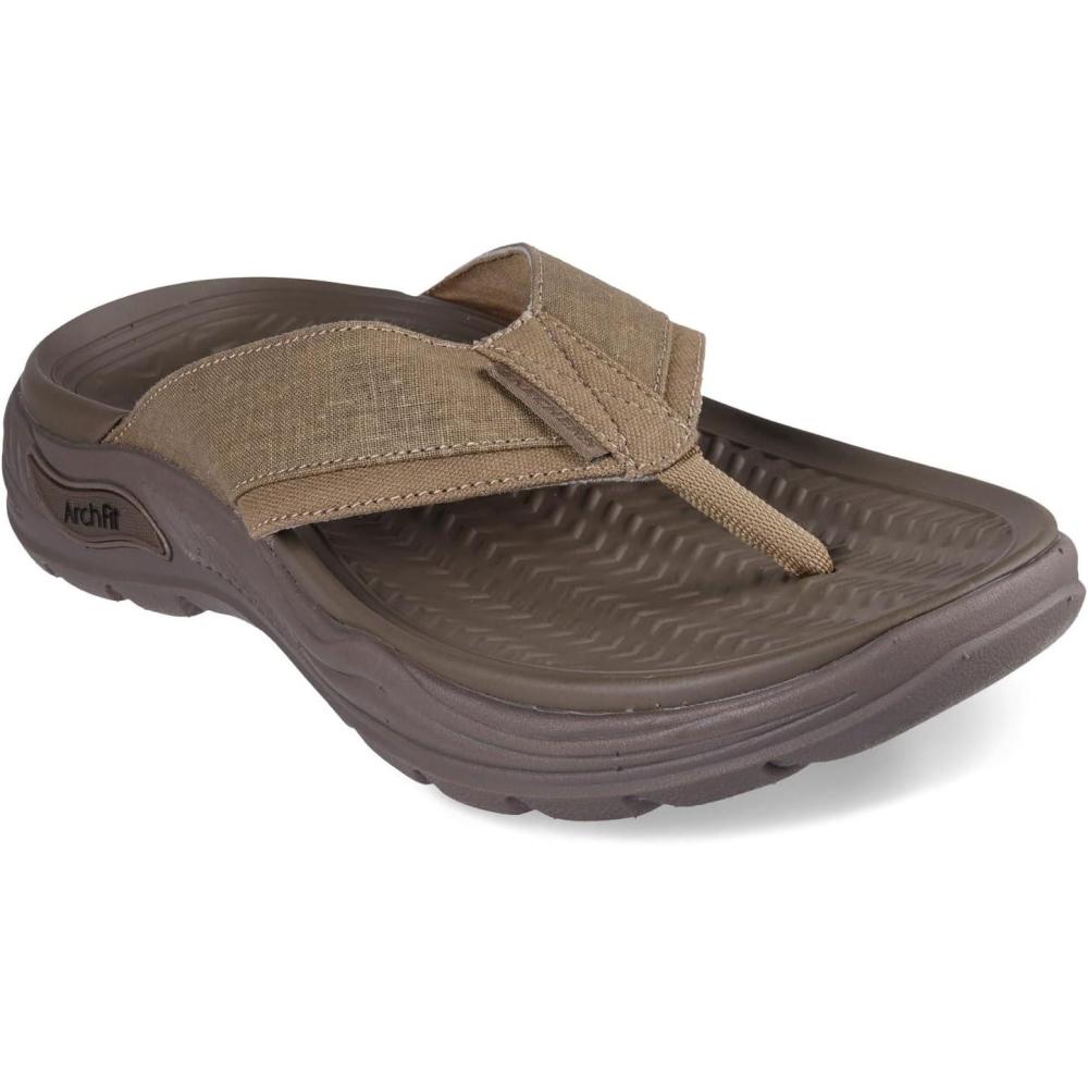 imageSkechers Mens Arch Fit Motley SdRigel Canvas Thong SandalTpe