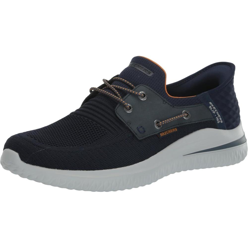 imageSkechers Mens Delson 30Roth 210606 Low Profile Bungee Lace SlipInsNvy