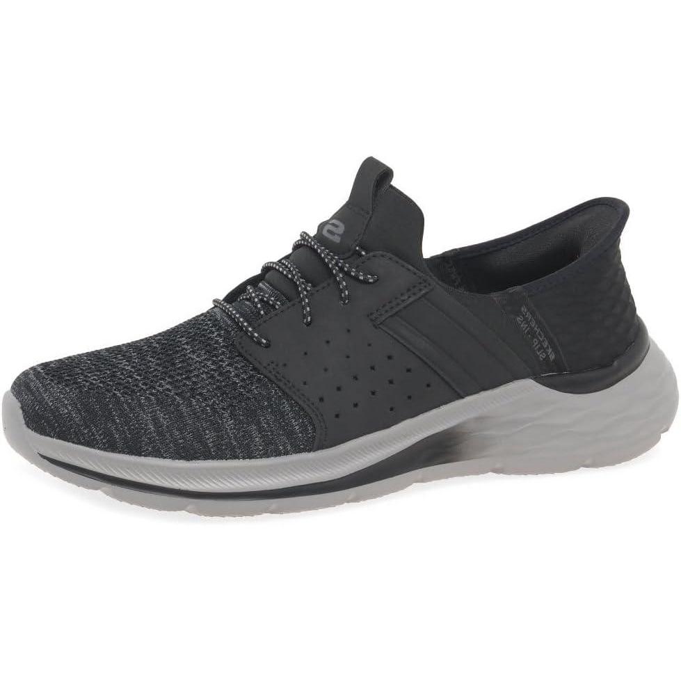 imageSkechers Mens GarnerNewick 210803 Low Profile Bungee Lace SlipInsBlackWhite