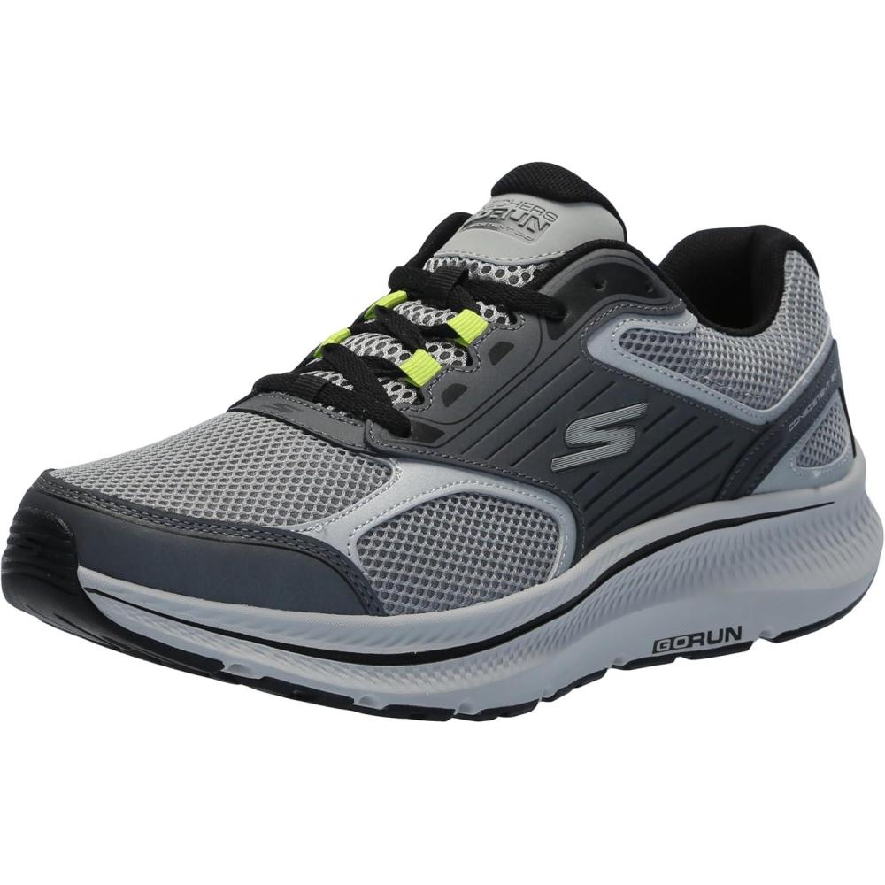 imageSkechers Mens Go Run Consistent 20 Silver Wolf SneakerGreyBlack