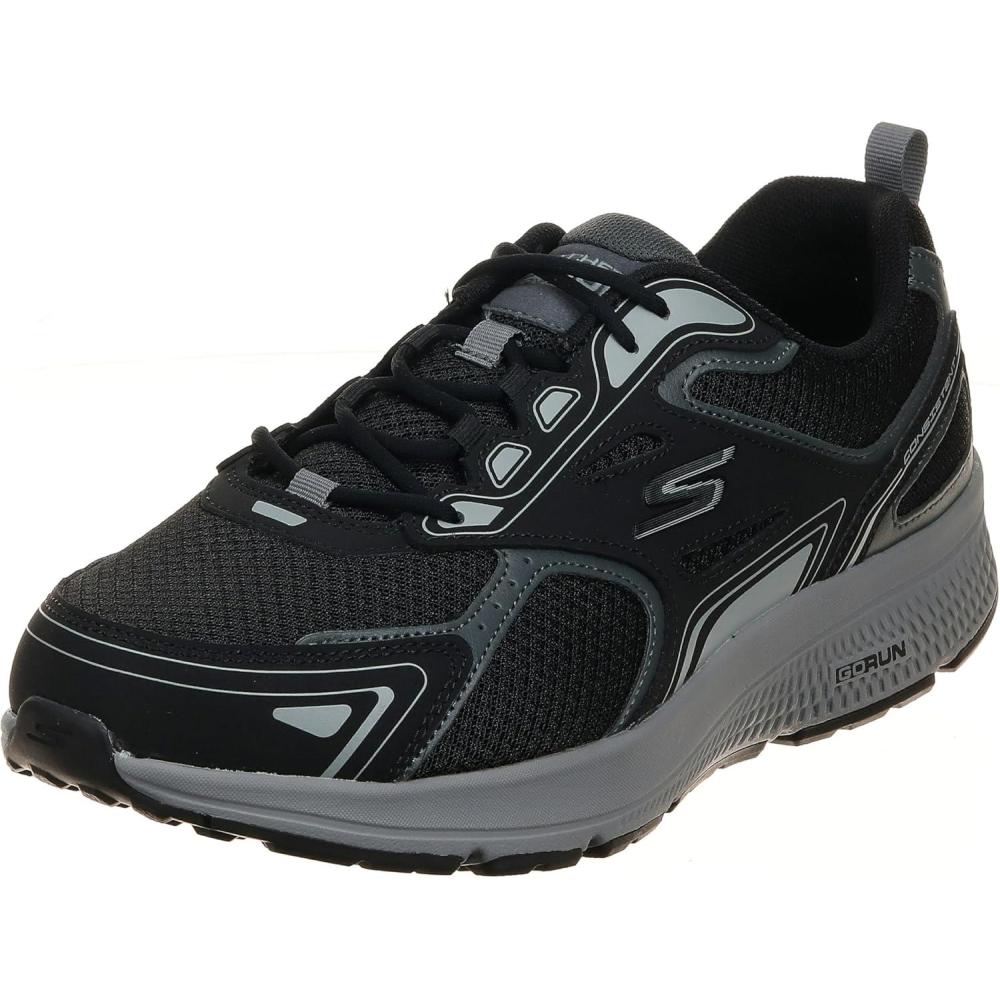imageSkechers Mens Go Run Consistent Air Cooled Foam Athletic SneakersBlackGrey