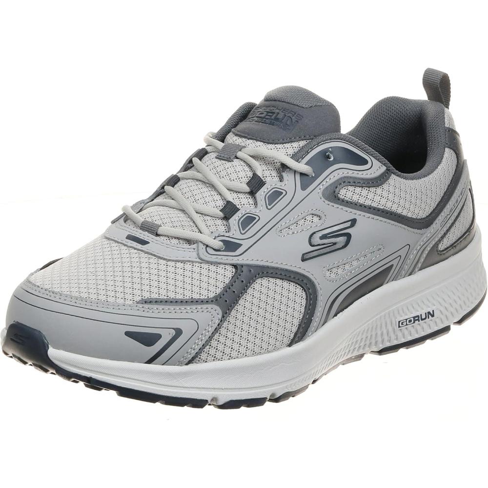 imageSkechers Mens Go Run Consistent Air Cooled Foam Athletic SneakersGreyNavy