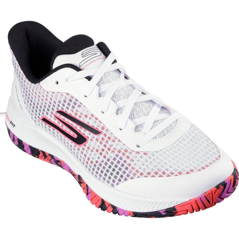 imageSkechers Mens Go Train Arch Fit Viper Court ProPickleball SneakerWhiteHot Pink