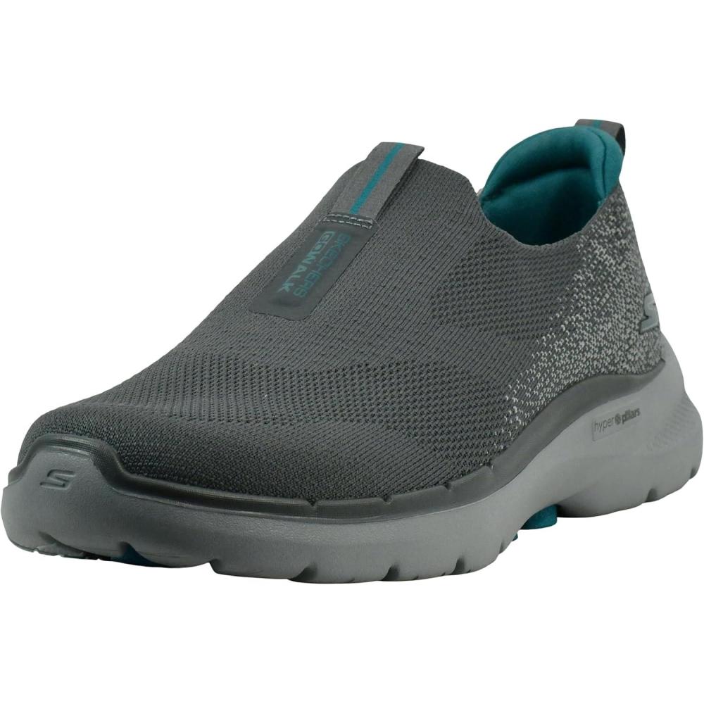 imageSkechers Mens Gowalk 6Stretch Fit Slipon Athletic Performance Walking ShoeCharcoal
