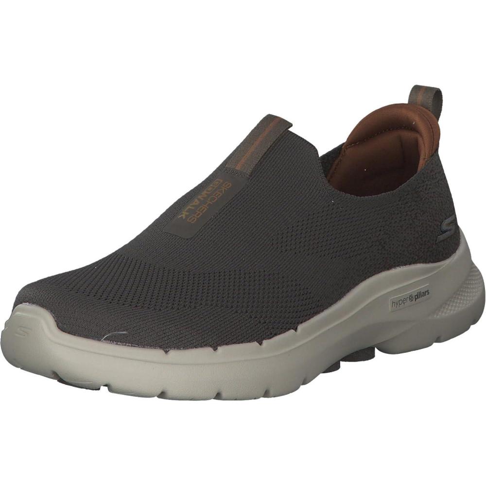imageSkechers Mens Gowalk 6Stretch Fit Slipon Athletic Performance Walking ShoeTaupe