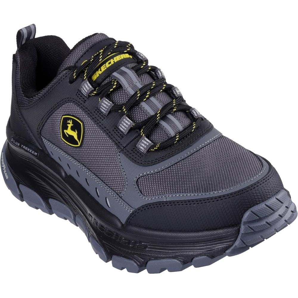 imageSkechers Mens John Deere Dlux Trekker Soundguard Lace Up Hiking ShoesBlack Charcoal
