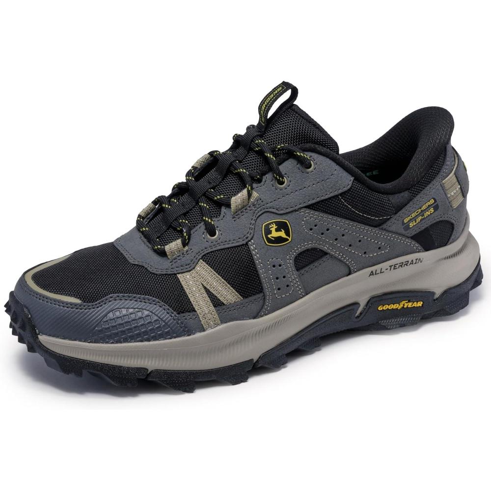 imageSkechers Mens John Deere Equalizer 50 Trail Harvester Lace Up Hiking ShoeCharcoal Black